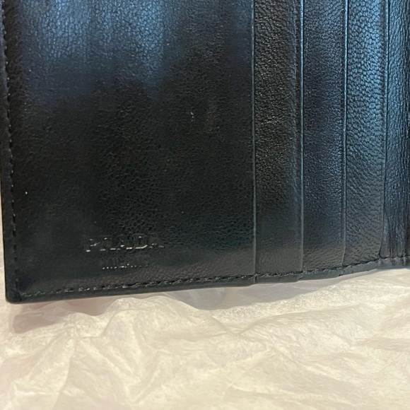Authentic PRADA BLACK NYLON Trifold WALLET - Picture 3 of 8